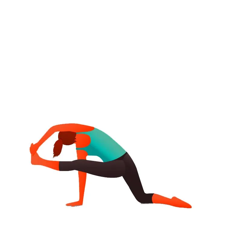 Sage Visvamitra's on the Knee - Ardha visvamitrasana