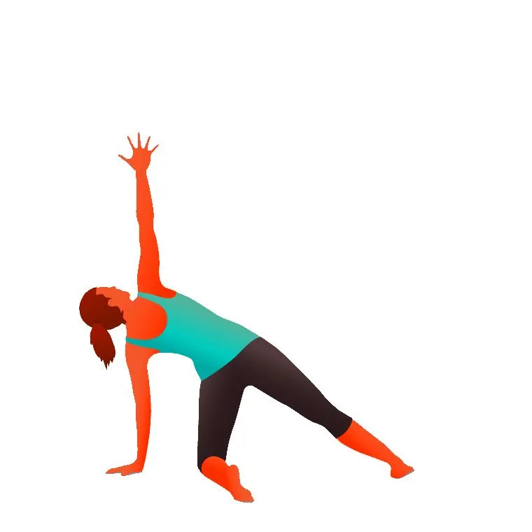 Side Plank on the Knee with Arm ExtendedSide Plank on the Knee with Arm Extended