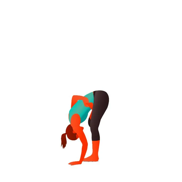 Standing Half Bound Lotus Forward Bend - Ardha Baddha Padmasana