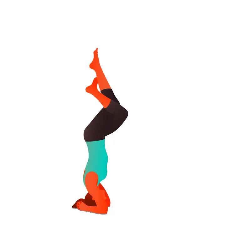 Supported Headstand with Eagle Legs