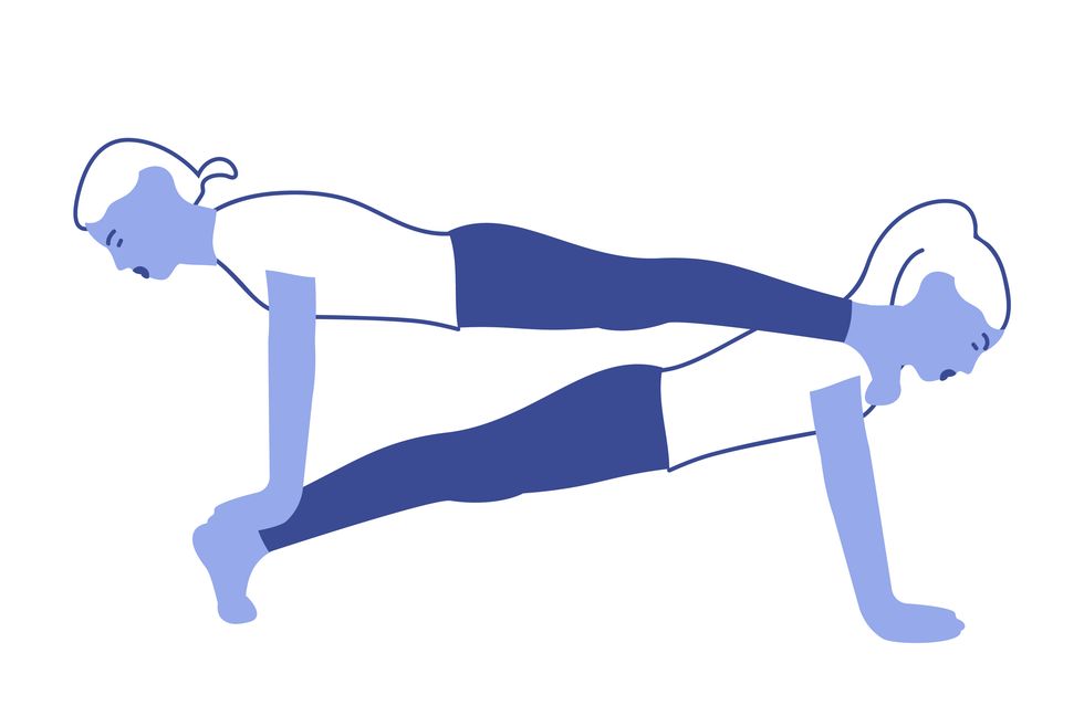 Couple Adho Mukha Dandasana