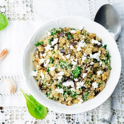 Spinach & Feta Quinoa Salad