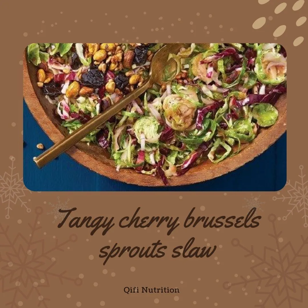 Tangy Cherry Brussels Sprouts Slaw