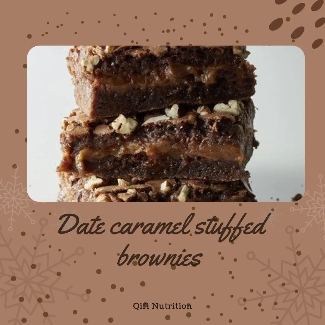 Date Caramel Stuffed Brownies