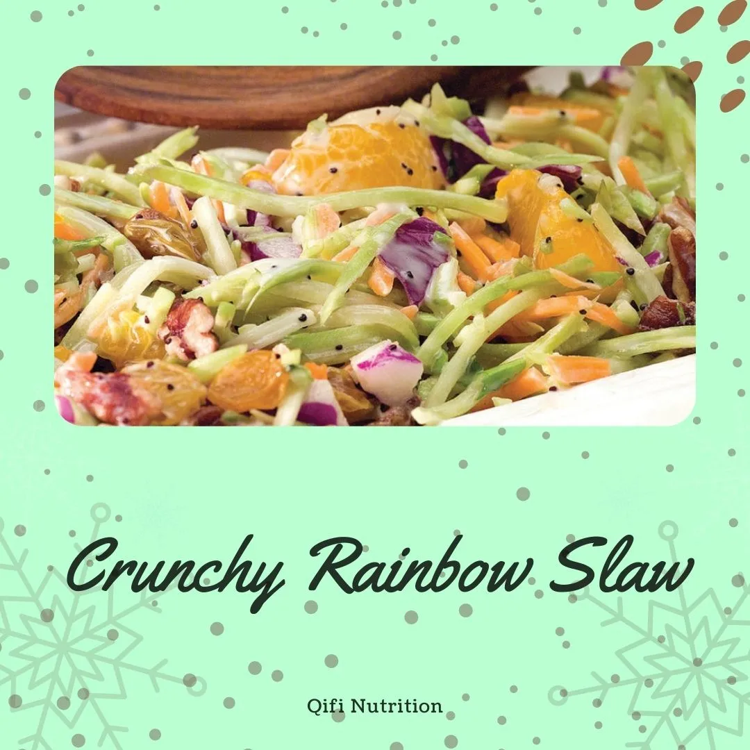 Crunchy Rainbow Broccoli Slaw